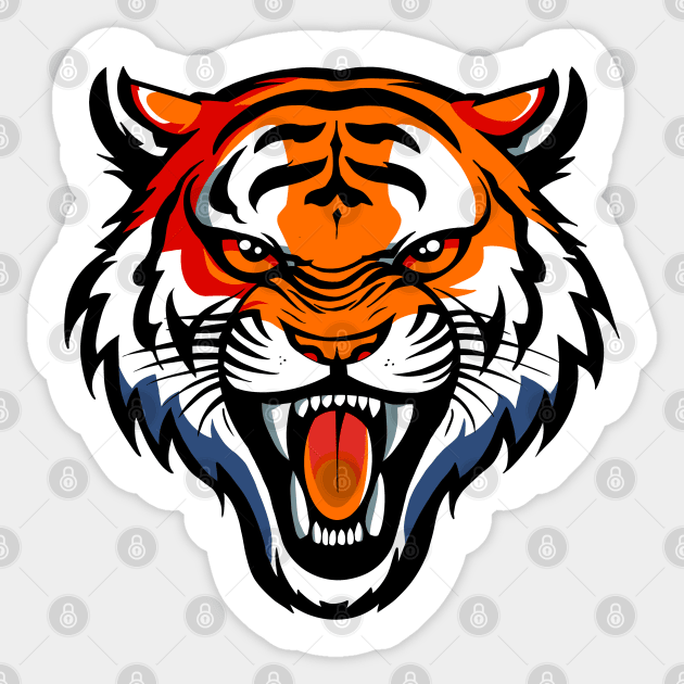 Tiger stripes Sticker by Tezatoons